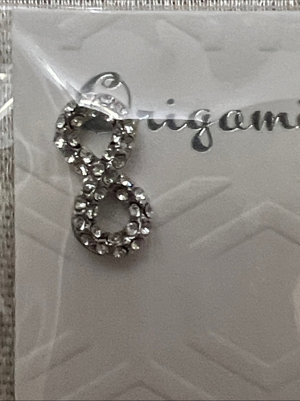 Origami Owl Silver Crystal Infinity Hair Pin